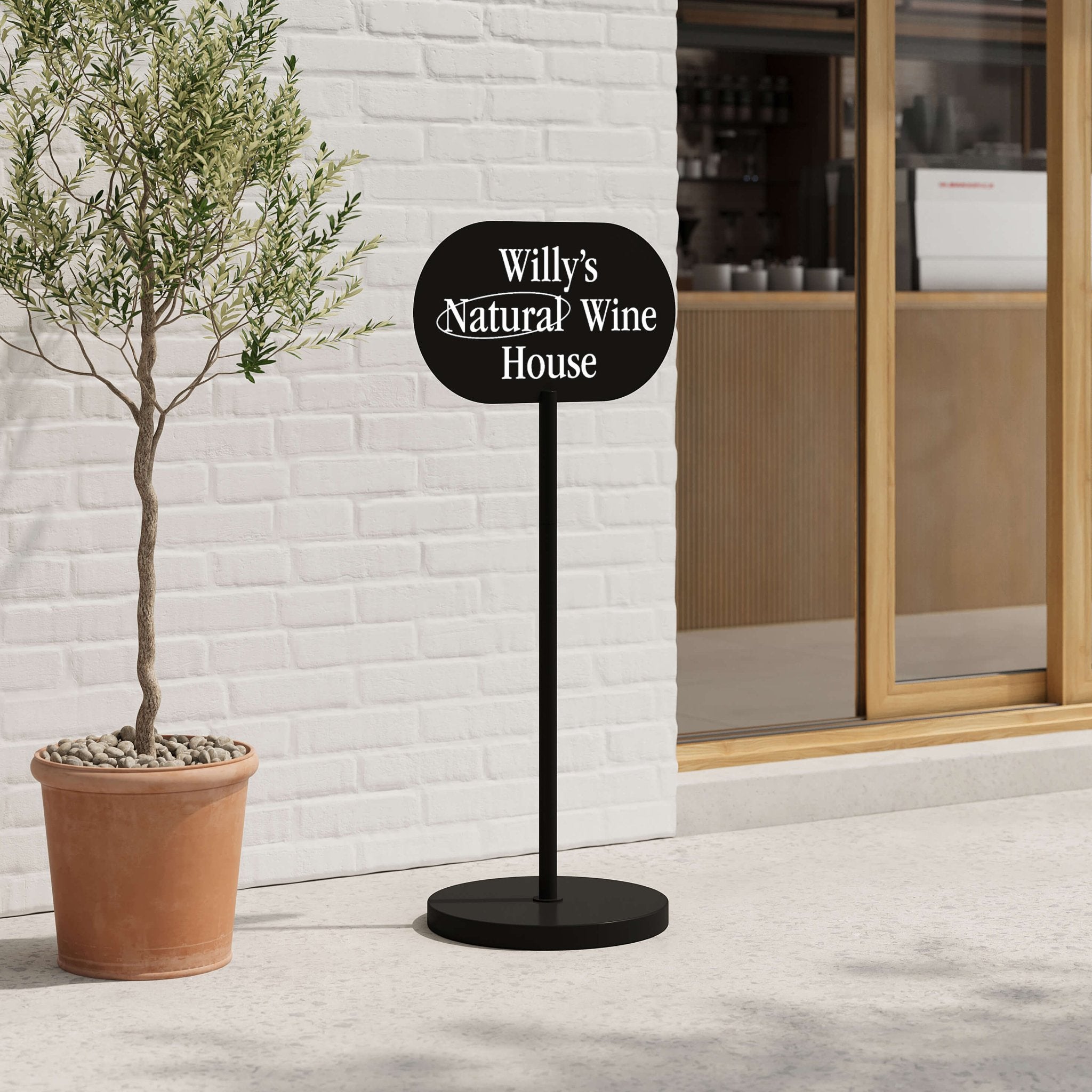 Standing Curve Sign - George and Willy