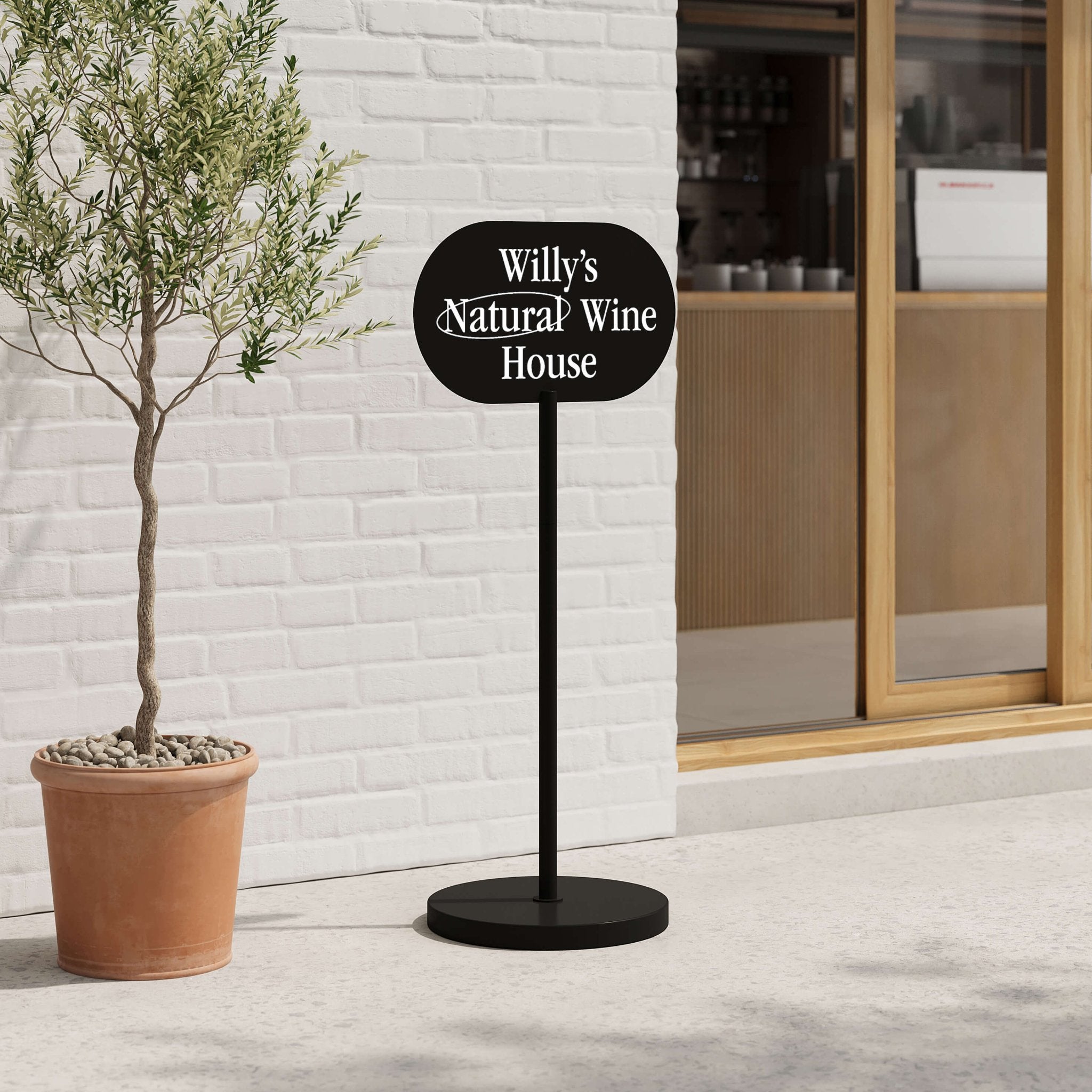 Standing Curve Sign - George and Willy