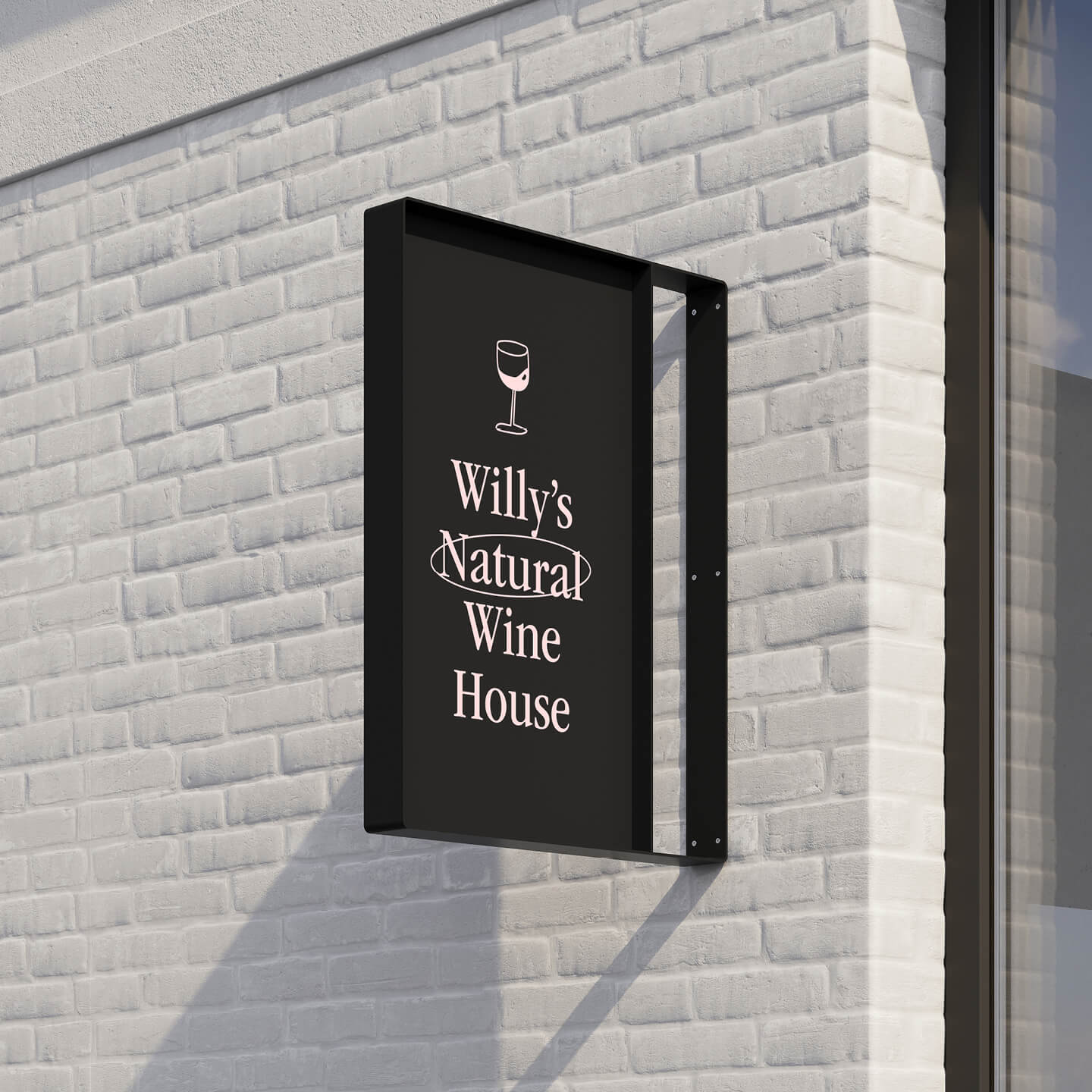 Vertical Panel Sign - George and Willy