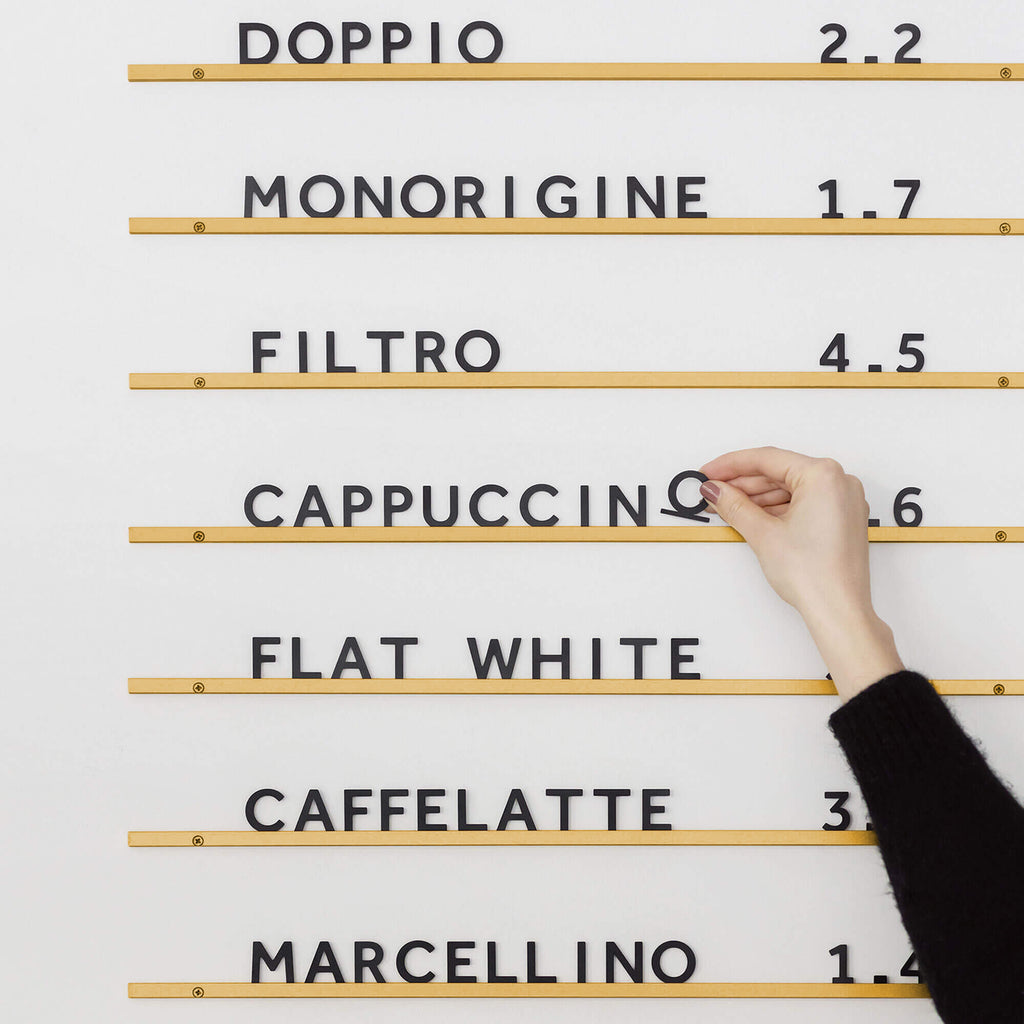 coffee menu display