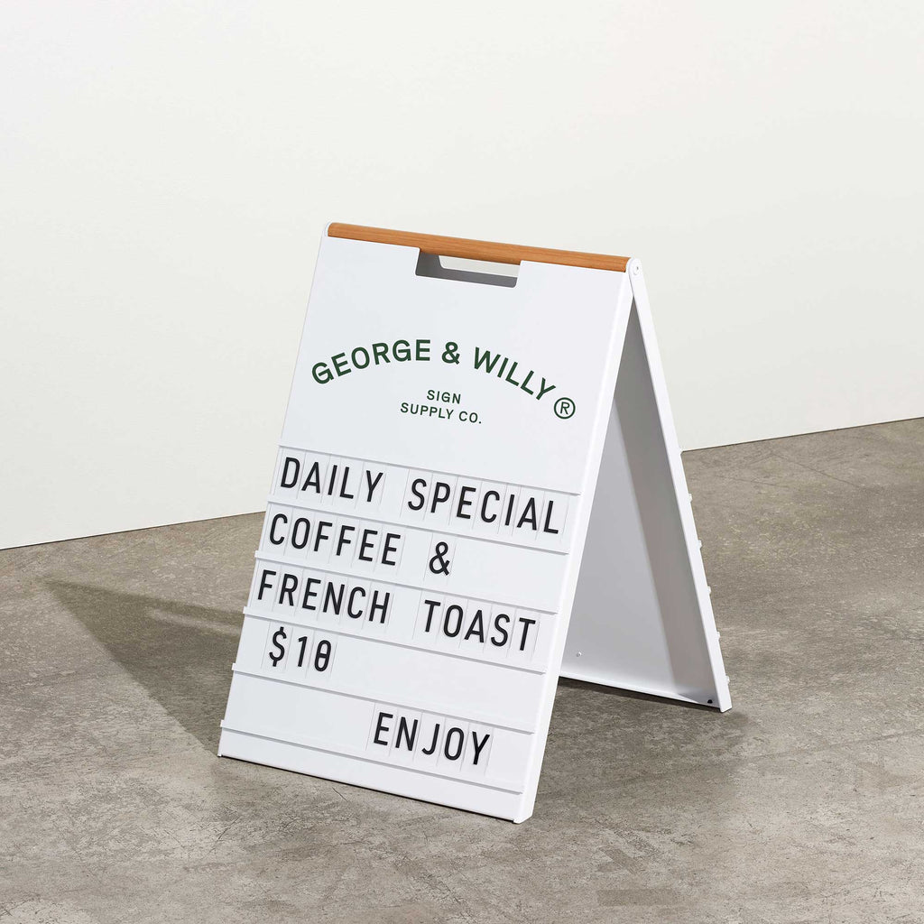 Extra Letter Lightbox Menu Letters, George & Willy