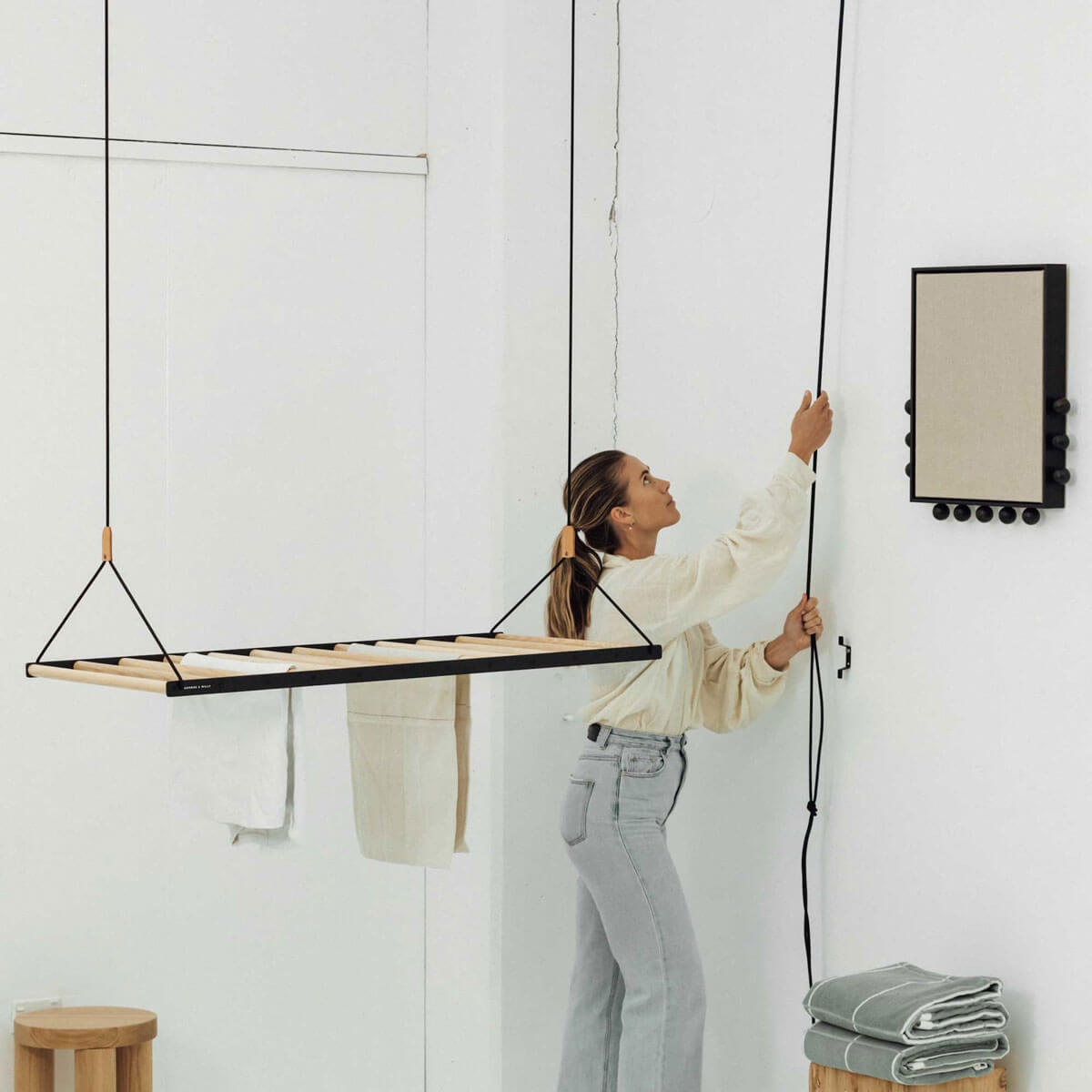 Hanging Drying Rack Laundry Pulley