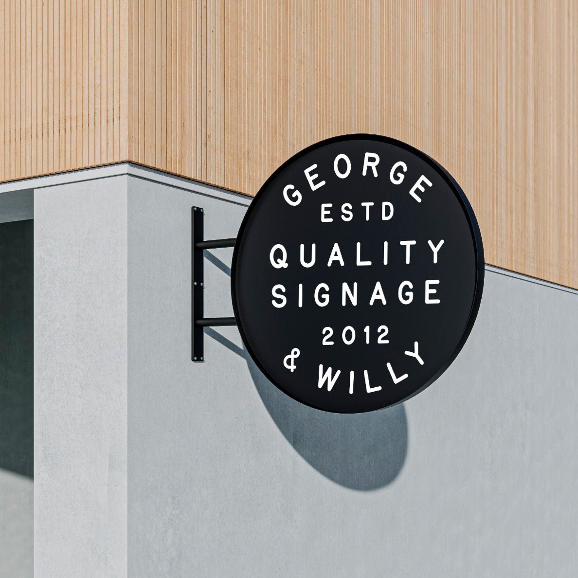 Big Round Sign - George and Willy