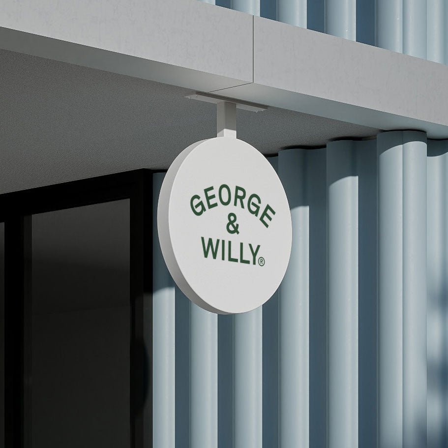 Medium Round Sign - George and Willy