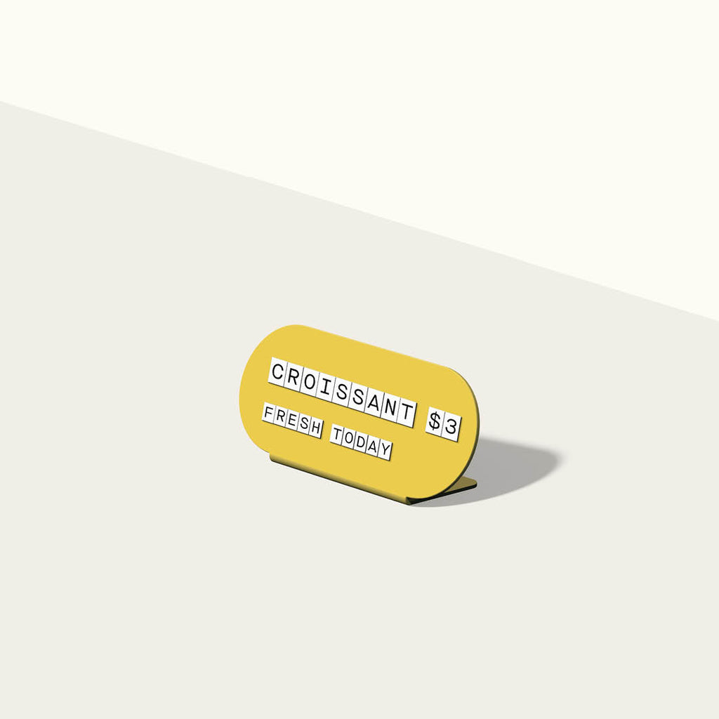 customizable counter sign product displays